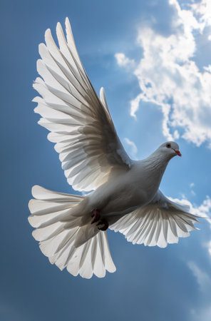 Cuánto tiempo viven las palomas mensajeras 1 224441741 una paloma blanca volando en el cielo