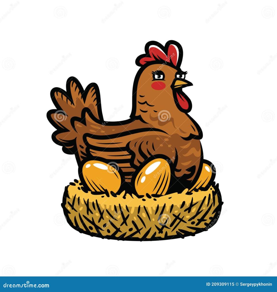 Que dar de comer a las gallinas para que pongan más huevos 1 gallina poniendo huevos en nido vector de dibujos animados pollo ilustracion vectorial 209309115
